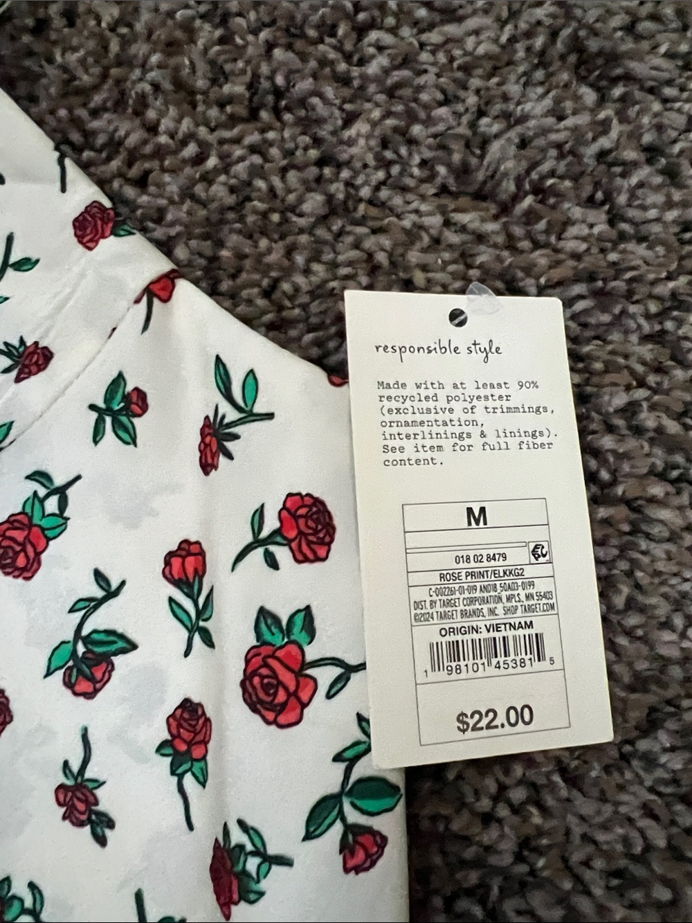 a new day White Cami Top with Red Rose Print - Picture 2 of 8